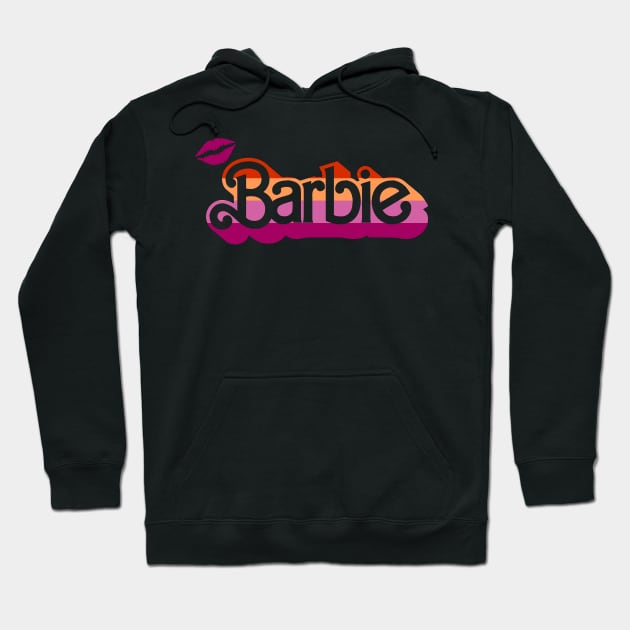 Lipstick Lesbian Flag Barbie! Hoodie by maya-reinstein